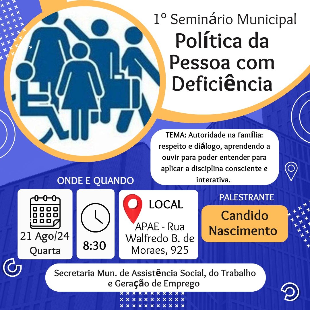 1º Seminário Municipal Política da Pessoa com Deficiência